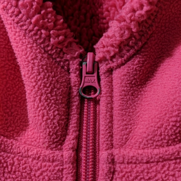 Girls Pink Fleece Style Jacket - Picture 8 of 8